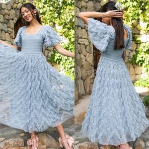 Ivy City Co Cloud Nine Dress Powder Blue